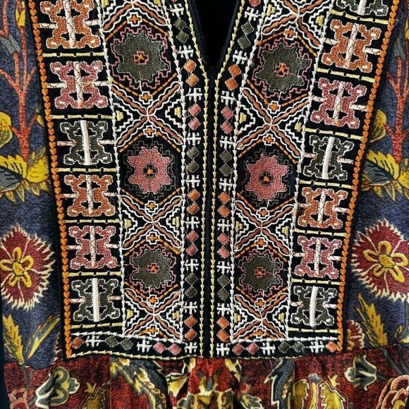 Soft Surroundings Embroidery Floral Inserts Long Sleeves SZ L # 2366 - Picture 6 of 12